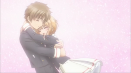 Clear Prologue - Sakura hugs Syaoran