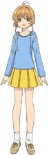 Casual Blue Hoodie and Yellow Skirt Outfit