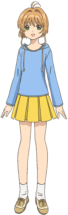 Casual Blue Hoodie and Yellow Skirt Outfit | Cardcaptor Sakura Wiki ...