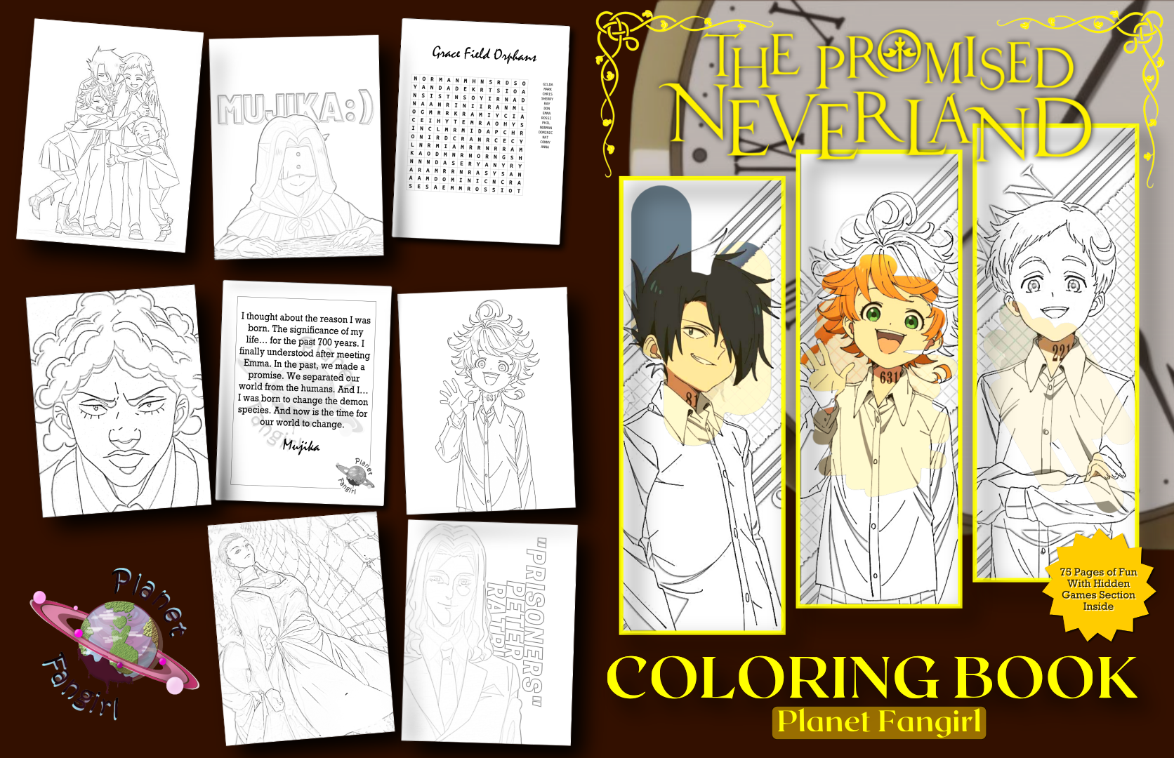 The Promised Neverland Coloring Book : Your best The Promised