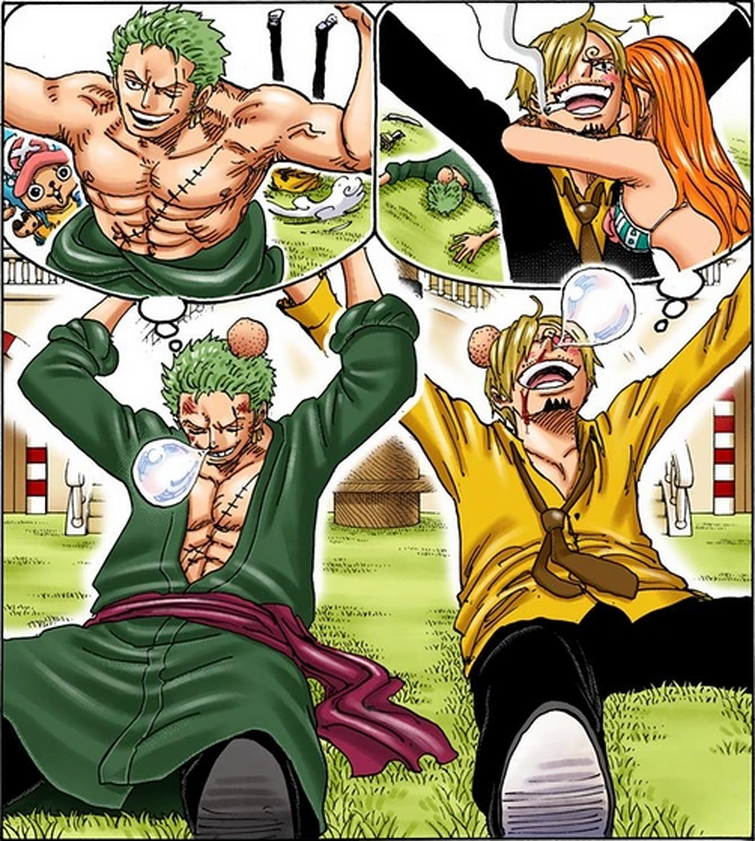 zoro and sanji attack king and queen