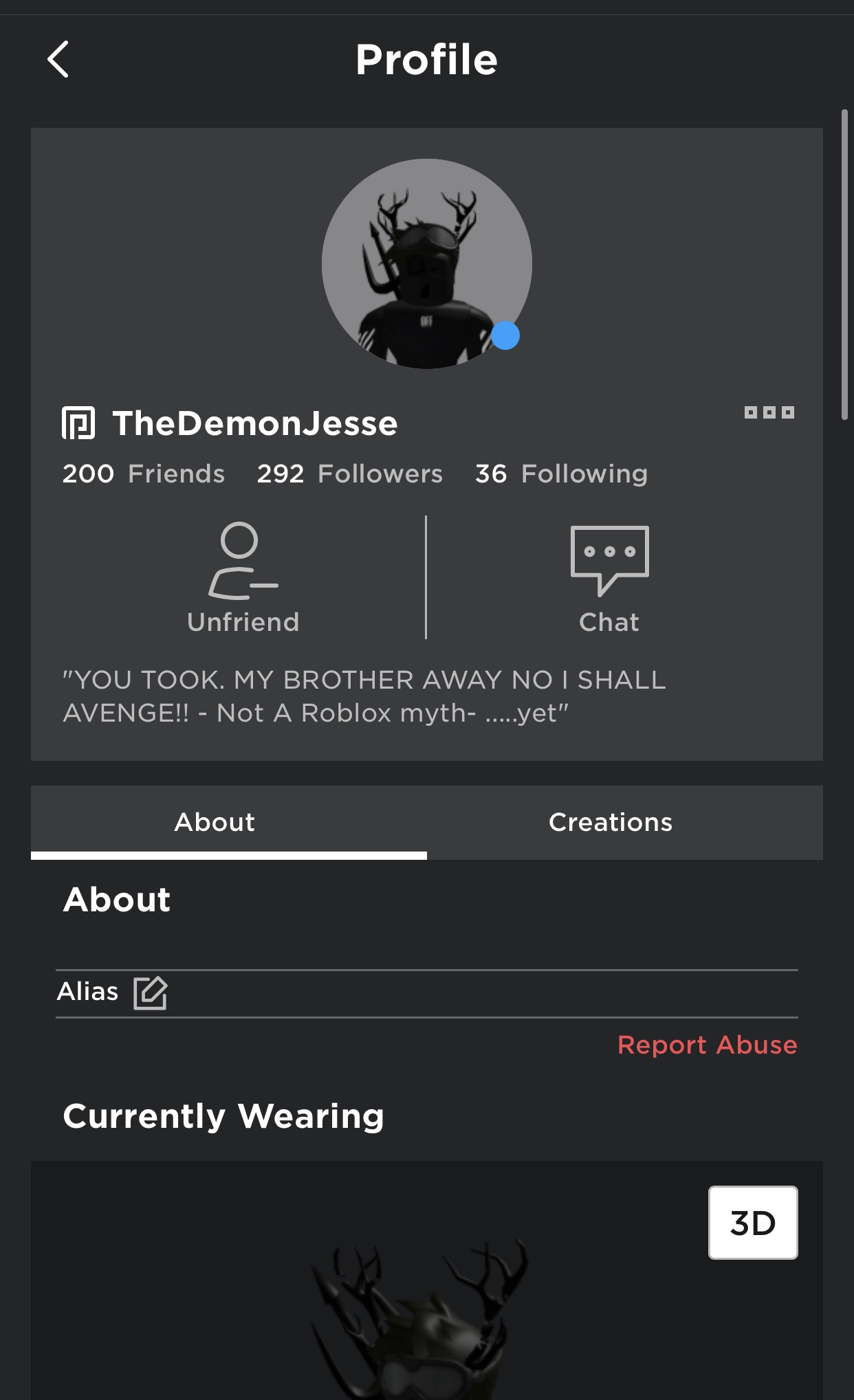 Weird Fandom - alias roblox profile