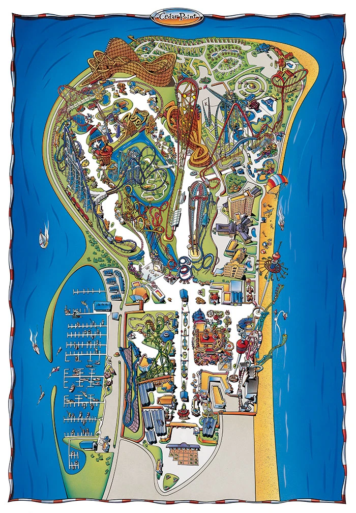 Map Of Cedar Point Iron Dragon | Cedar Point Amusement Park Wiki | Fandom