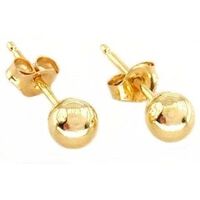 Gold Ball Stud Earrings