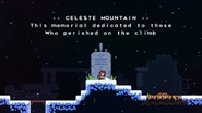 Celeste Memorial, with words showing