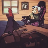 Art Chill.jpg (49 КБ) Отдыхаем с этой милой чудачкой, пока ждем Мэдди. Где она взяла это игровое кресло?