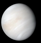A false-color image of Venus taken in 1974 by the Mariner 10 space craft. It was published in 2020
