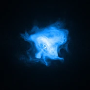 An X-ray image of the Crab Pulsar, taken by Chandra.
