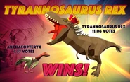 Mesozoic Mania's winner is T-Rex