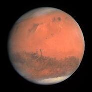 A true-color image of Mars taken in 2007 by the OSIRIS instrument on the ESA Rosetta spacecraft