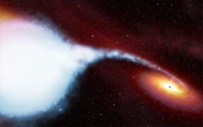 Artist's impression of the binary system