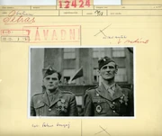 Karta s fotografií škpt. Sergeje Petrase a škpt. Josefa Buršíka