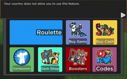 Roulette disabled