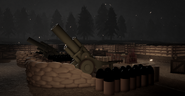 Close up of one of the howitzer guns in Point C.