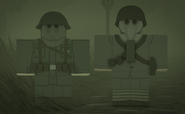 Front profile of Cetan & Corvun gas masks exclusive to Kelson Village.