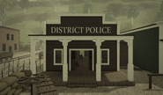 Blackton's district police office, evacuated for the battle.
