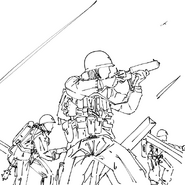 "Antarean Soliders storming a fortified position" by Coiflo.