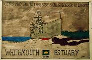 "Postcard depicting CIS 92 Naiad on the shore of Whitemouth Estuary." by bossman232.