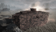 Antares Heavy Tank burning.