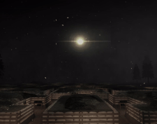 Illumination flare lighting up the area