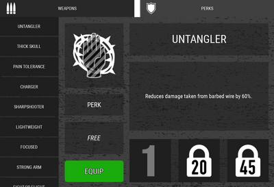 Centaura Perk Menu