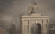 Close up of the Upper Part of the Arch of Triumph.