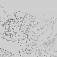 "Columban Soldier overlooking a valley" by rrrrichh.