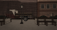 Side entrance leading into Amburgers' stockroom.