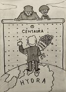 Propaganda cartoon referencing to the first international conference, by siegercharlie.