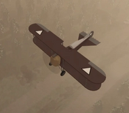 Close up view of the Antarean Biplane.