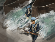 "Exercitus Maris soldiers charging the beaches of Whitemouth Estuary" by blued_s.