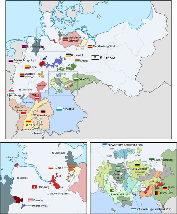 German Empire states map