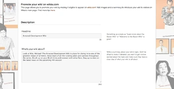 Arrested Development Wikiの解説を記述しているところ。