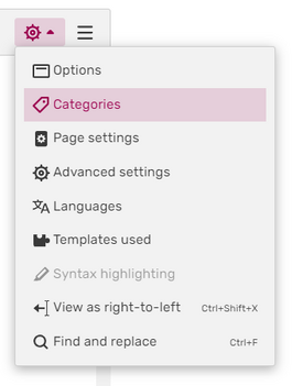 VisualEditor categorization