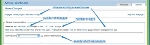 Recent Changes Options