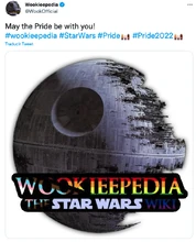 Wookieepedia is doing a complete redesign for the Obi-Wan Kenobi series, as for this month, they updated their Twitter logo.