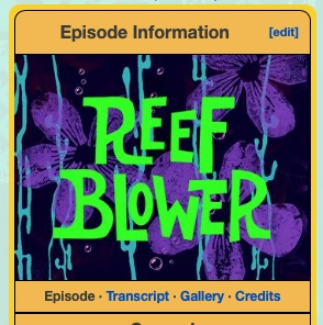 Infobox navigation at Encyclopedia Spongebobia