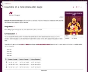This is the character page template that is generated by default.