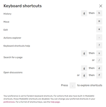 Shortcuts-List