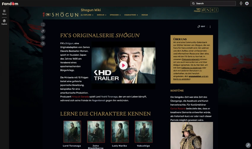 Shogun Wiki- German Screenshot