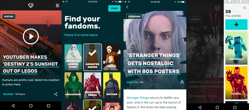 Selaa suosikkifandomeitasi uudella sovelluksellamme