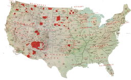 美国原住民遗产月地图图像