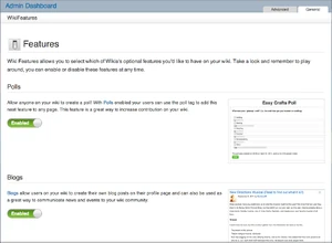 Wiki features screenshot