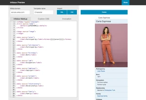 Tietolaatikon esikatselutyökalu käytössä