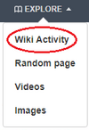 Wiki activity button