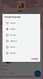 Fandom App Language Selection.jpg (92 KB) Zmiana języka wiki (Android)