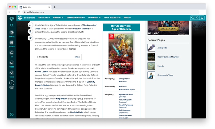 Zelda Wiki Site Splits From Fandom