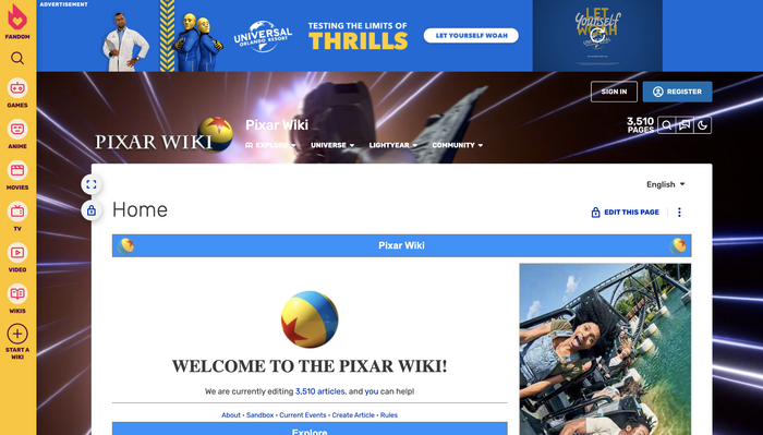 在頁面的右上角為未登入使用者增加了註冊和登入按鈕。