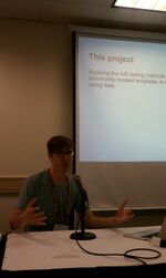 Steven presenting on templates