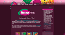 Barney Wiki has a new update in the logo with the rainbow colors painting the Barney word.